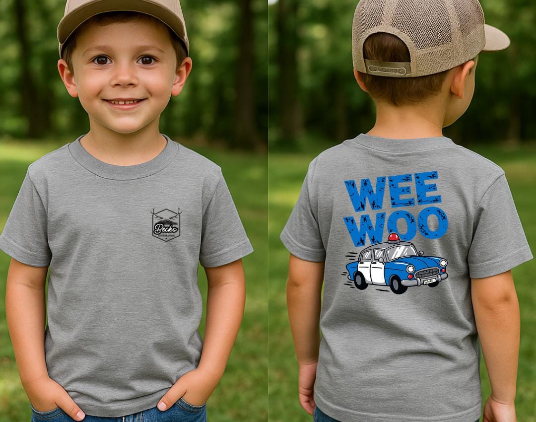 Wee Woo Police Car — Tee or Sweatshirt