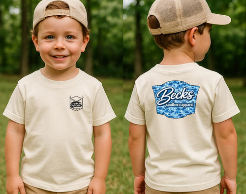 Becks Blue Camo — Tee or Sweatshirt