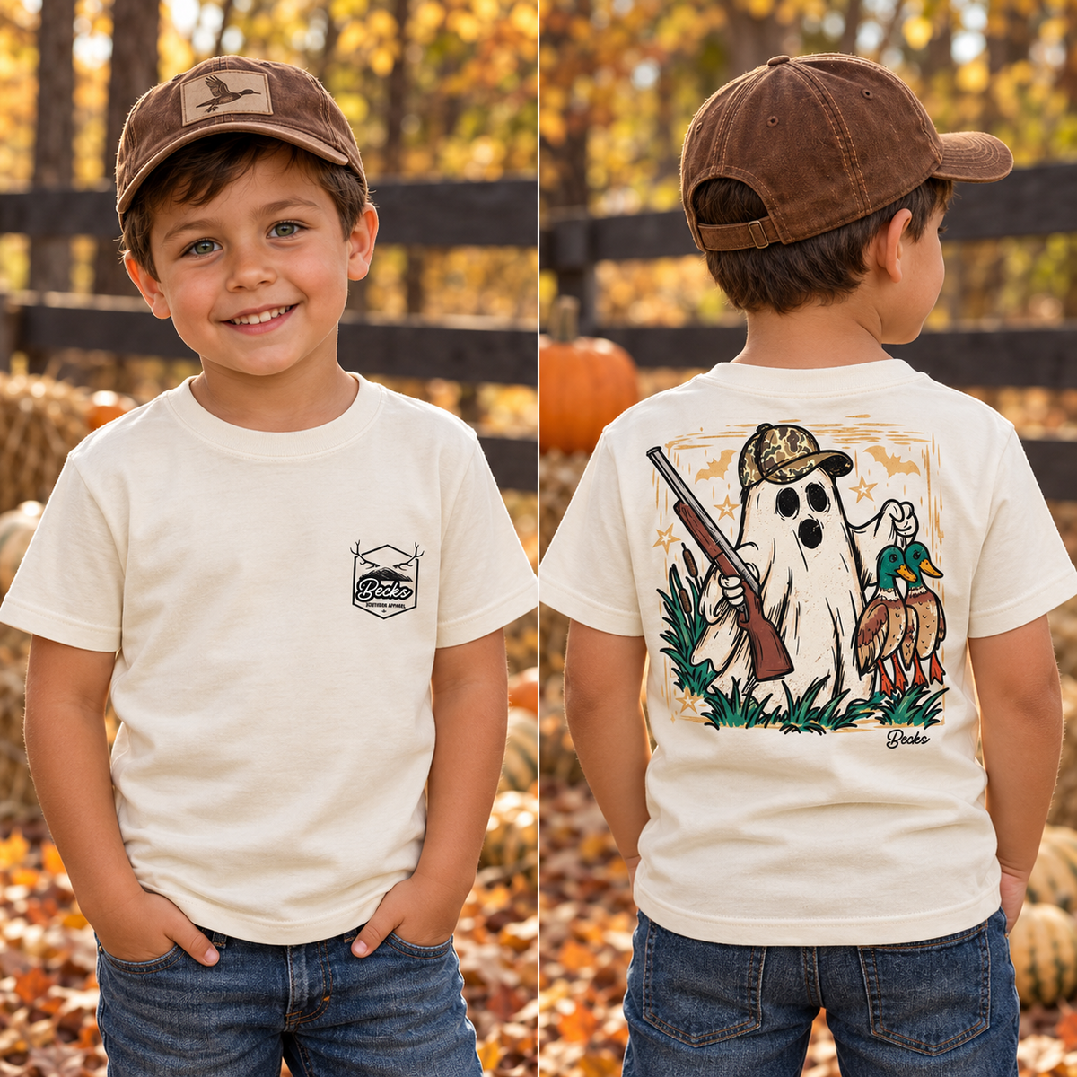 Southern Ghost Hunting Halloween shirt front and back