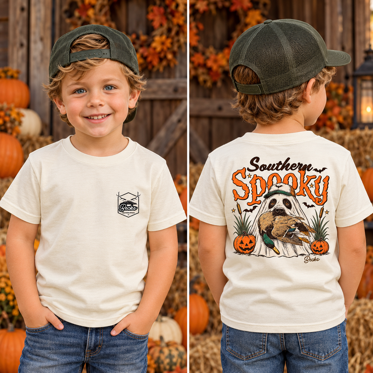 Southern Spooky Halloween shirt front and back